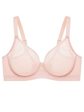 Understance Zoe FlexWire Sheer Lift Bra powder pink 38DDD